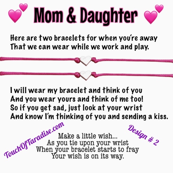 1st Day of School,Mommy & Me Bracelets & Poem Card - Picture 2 of 10